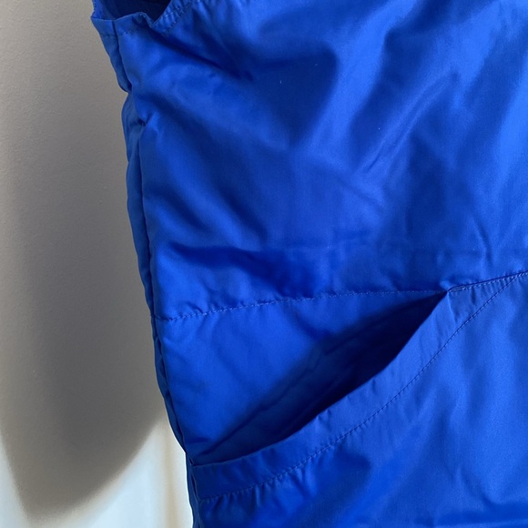 NEW Land`s End Mens Vest Large Goose Down Puffer Quilted Bright Blue Zip Closure - Picture 3 of 7